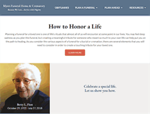 Tablet Screenshot of myersfuneralhomewv.com